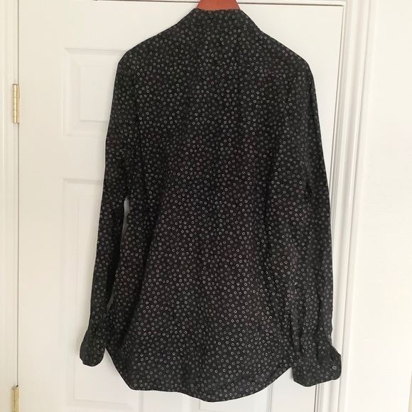 USED Mens XXL Scotch & Soda Button Down Long Sleeve Black Cotton Shirt Classic - Picture 9 of 9